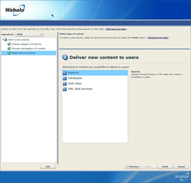 Webalo Mobile Dashboard Agenda UI
